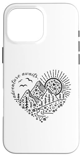 Outdoor-Naturabenteuerfreunde und so beginnt das Abenteuer Hülle für iPhone 16 Pro Max von Outdoor Nature Hike Mountain Travel Wildlife Heart