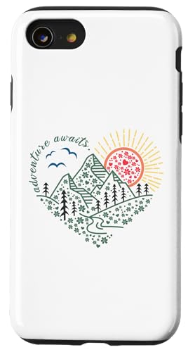 Outdoor-Naturabenteuerfreunde und so beginnt das Abenteuer Hülle für iPhone SE (2020) / 7 / 8 von Outdoor Nature Hike Mountain Travel Wildlife Heart