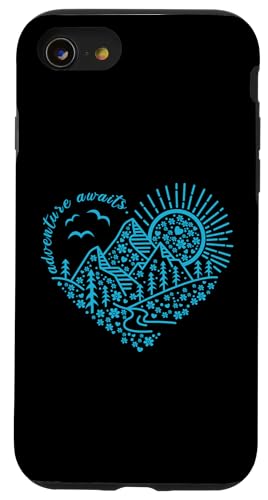 Outdoor-Naturabenteuerfreunde und so beginnt das Abenteuer Hülle für iPhone SE (2020) / 7 / 8 von Outdoor Nature Hike Mountain Travel Wildlife Heart