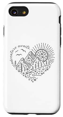 Outdoor-Naturabenteuerfreunde und so beginnt das Abenteuer Hülle für iPhone SE (2020) / 7 / 8 von Outdoor Nature Hike Mountain Travel Wildlife Heart
