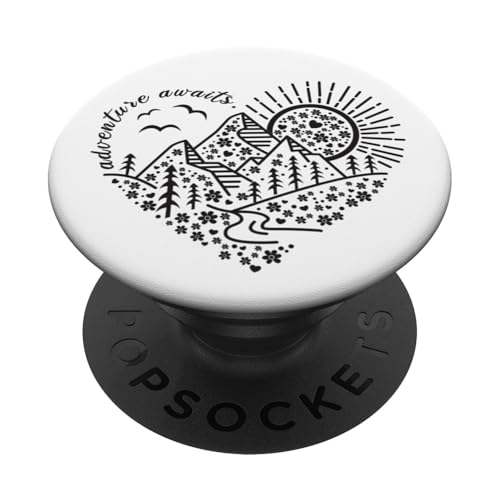 Outdoor-Naturabenteuerfreunde und so beginnt das Abenteuer PopSockets Klebender PopGrip Outdoor-Naturabenteuerfreunde und so beginnt das Abenteuer PopSockets Klebender PopGrip von Outdoor Nature Hike Mountain Travel Wildlife Heart