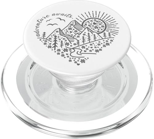 Outdoor-Naturabenteuerfreunde und so beginnt das Abenteuer PopSockets PopGrip für MagSafe Outdoor-Naturabenteuerfreunde und so beginnt das Abenteuer PopSockets PopGrip für MagSafe von Outdoor Nature Hike Mountain Travel Wildlife Heart