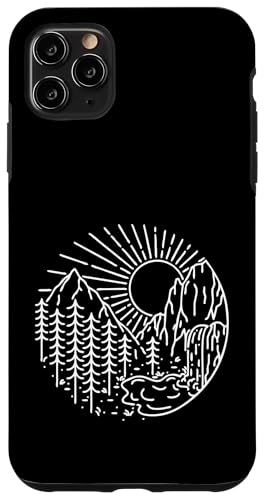 Retro Outdoor Natur Wildlife Berg Wald Sonne Abenteuer Hülle für iPhone 11 Pro Max von Outdoor Nature Wildlife Mountain Forest Adventure