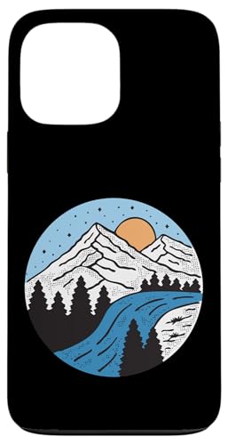 Retro Outdoor Natur Wildlife Berg Wald Sonne Abenteuer Hülle für iPhone 13 Pro Max von Outdoor Nature Wildlife Mountain Forest Adventure