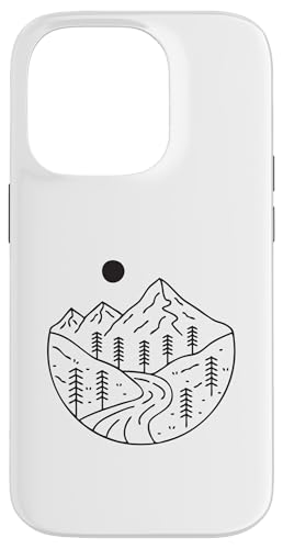 Retro Outdoor Natur Wildlife Berg Wald Sonne Abenteuer Hülle für iPhone 14 Pro von Outdoor Nature Wildlife Mountain Forest Adventure
