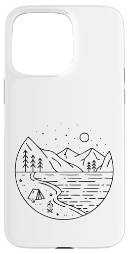 Retro Outdoor Natur Wildlife Berg Wald Sonne Abenteuer Hülle für iPhone 15 Pro Max von Outdoor Nature Wildlife Mountain Forest Adventure