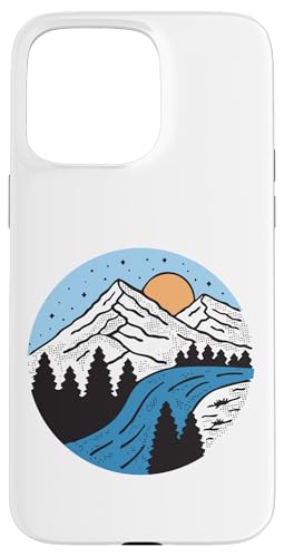 Retro Outdoor Natur Wildlife Berg Wald Sonne Abenteuer Hülle für iPhone 15 Pro Max von Outdoor Nature Wildlife Mountain Forest Adventure