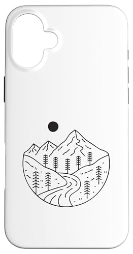 Retro Outdoor Natur Wildlife Berg Wald Sonne Abenteuer Hülle für iPhone 16 Plus von Outdoor Nature Wildlife Mountain Forest Adventure