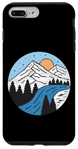Retro Outdoor Natur Wildlife Berg Wald Sonne Abenteuer Hülle für iPhone 7 Plus/8 Plus von Outdoor Nature Wildlife Mountain Forest Adventure