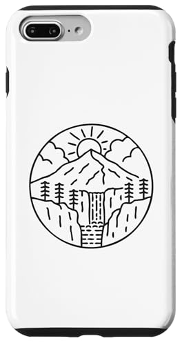 Retro Outdoor Natur Wildlife Berg Wald Sonne Abenteuer Hülle für iPhone 7 Plus/8 Plus von Outdoor Nature Wildlife Mountain Forest Adventure