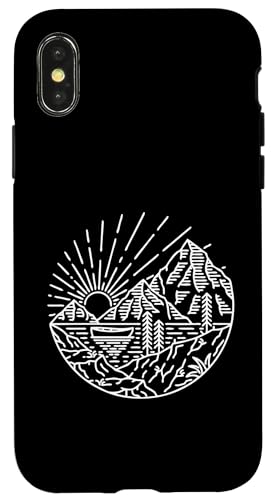 Retro Outdoor Natur Wildlife Berg Wald Sonne Abenteuer Hülle für iPhone X/XS Retro Outdoor Natur Wildlife Berg Wald Sonne Abenteuer Hülle für iPhone X/XS von Outdoor Nature Wildlife Mountain Forest Adventure
