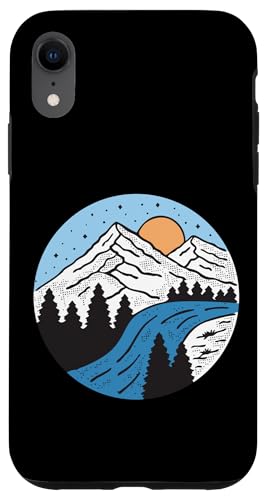 Retro Outdoor Natur Wildlife Berg Wald Sonne Abenteuer Hülle für iPhone XR von Outdoor Nature Wildlife Mountain Forest Adventure
