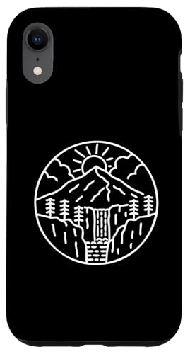 Retro Outdoor Natur Wildlife Berg Wald Sonne Abenteuer Hülle für iPhone XR von Outdoor Nature Wildlife Mountain Forest Adventure