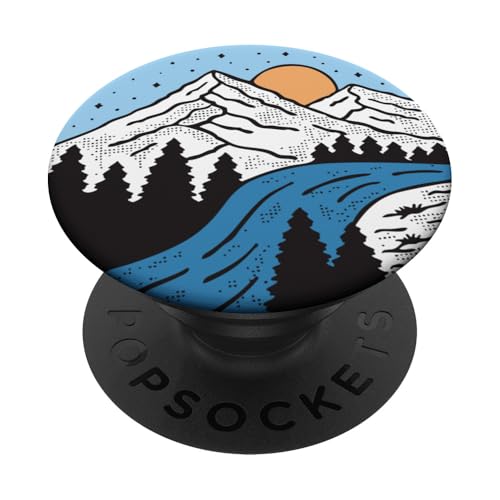 Retro Outdoor Natur Wildlife Berg Wald Sonne Abenteuer PopSockets Klebender PopGrip Retro Outdoor Natur Wildlife Berg Wald Sonne Abenteuer PopSockets Klebender PopGrip von Outdoor Nature Wildlife Mountain Forest Adventure