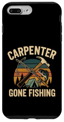 Carpenter Gone Fishing Vintage Outdoor Style Hülle für iPhone 7 Plus/8 Plus von Outdoors Life Camping Fishing Hiking Gear