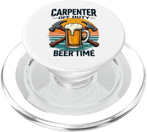Carpenter Off Duty Beer Time Lustiges Trinkerlebnis im Retro-Look PopSockets PopGrip für MagSafe Carpenter Off Duty Beer Time Lustiges Trinkerlebnis im Retro-Look PopSockets PopGrip für MagSafe von Outdoors Life Camping Fishing Hiking Gear