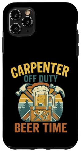 Carpenter Off Duty Beer Time im Retro-Stil Hülle für iPhone 11 Pro Max von Outdoors Life Camping Fishing Hiking Gear