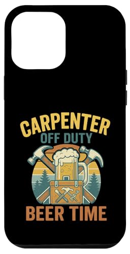 Carpenter Off Duty Beer Time im Retro-Stil Hülle für iPhone 12 Pro Max von Outdoors Life Camping Fishing Hiking Gear