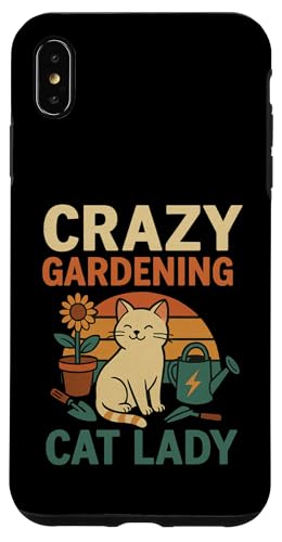 Crazy Gardening Katzen-Dame, Retro-Stil Hülle für iPhone XS Max von Outdoors Life Camping Fishing Hiking Gear