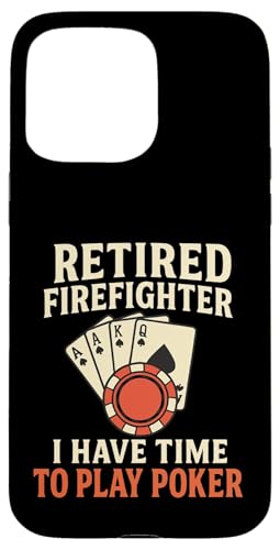 Feuerwehrmann im Ruhestand, Poker Time, Vintage-Stil Hülle für iPhone 15 Pro Max von Outdoors Life Camping Fishing Hiking Gear