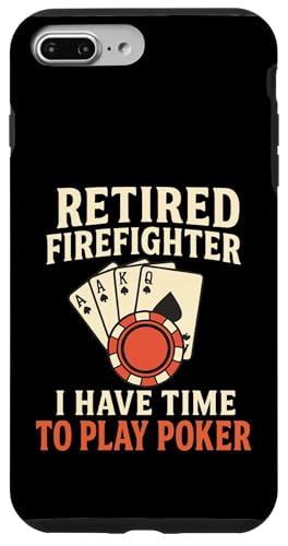 Feuerwehrmann im Ruhestand, Poker Time, Vintage-Stil Hülle für iPhone 7 Plus/8 Plus von Outdoors Life Camping Fishing Hiking Gear
