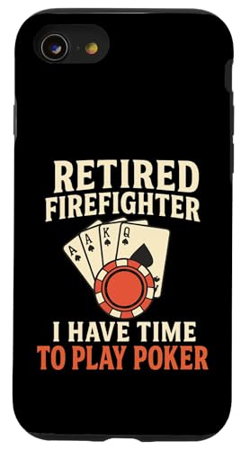 Feuerwehrmann im Ruhestand, Poker Time, Vintage-Stil Hülle für iPhone SE (2020) / 7 / 8 von Outdoors Life Camping Fishing Hiking Gear