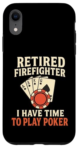 Feuerwehrmann im Ruhestand, Poker Time, Vintage-Stil Hülle für iPhone XR von Outdoors Life Camping Fishing Hiking Gear
