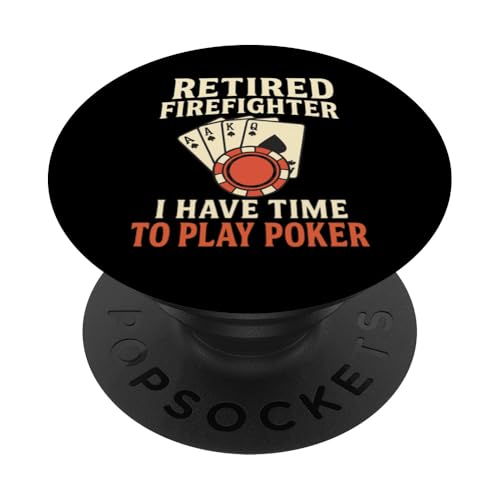 Feuerwehrmann im Ruhestand, Poker Time, Vintage-Stil PopSockets Klebender PopGrip von Outdoors Life Camping Fishing Hiking Gear