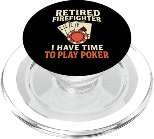 Feuerwehrmann im Ruhestand, Poker Time, Vintage-Stil PopSockets PopGrip für MagSafe von Outdoors Life Camping Fishing Hiking Gear