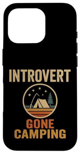 Introvert Gone Camping Clean im Retro-Stil Hülle für iPhone 16 Pro von Outdoors Life Camping Fishing Hiking Gear