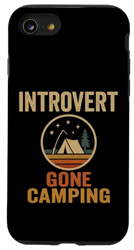 Introvert Gone Camping Clean im Retro-Stil Hülle für iPhone SE (2020) / 7 / 8 von Outdoors Life Camping Fishing Hiking Gear