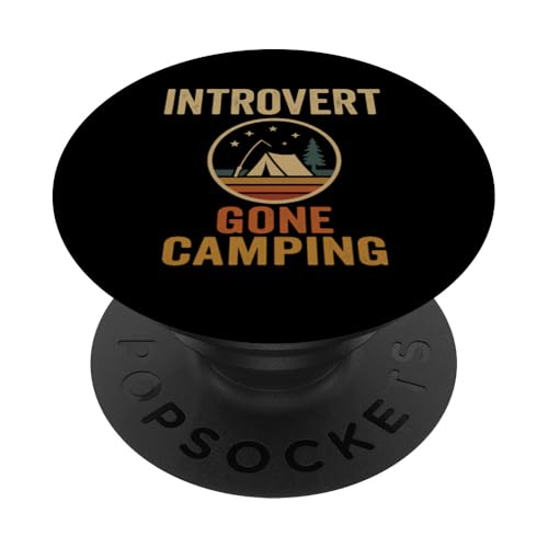 Introvert Gone Camping Clean im Retro-Stil PopSockets Klebender PopGrip Introvert Gone Camping Clean im Retro-Stil PopSockets Klebender PopGrip von Outdoors Life Camping Fishing Hiking Gear