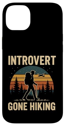 Introvert Gone Hiking Vintage Outdoor Style Hülle für iPhone 14 Plus von Outdoors Life Camping Fishing Hiking Gear