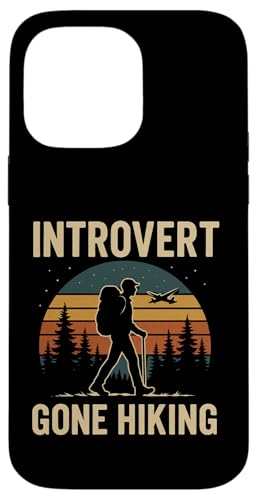 Introvert Gone Hiking Vintage Outdoor Style Hülle für iPhone 14 Pro Max von Outdoors Life Camping Fishing Hiking Gear