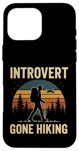 Introvert Gone Hiking Vintage Outdoor Style Hülle für iPhone 16 Pro Max von Outdoors Life Camping Fishing Hiking Gear