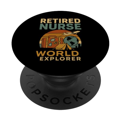 Krankenschwester im Ruhestand, Vintage-Stil PopSockets Klebender PopGrip Krankenschwester im Ruhestand, Vintage-Stil PopSockets Klebender PopGrip von Outdoors Life Camping Fishing Hiking Gear
