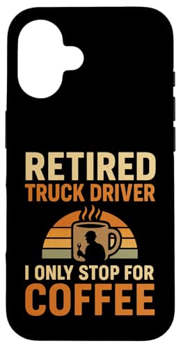 LKW-Fahrer im Ruhestand, Kaffeeliebhaber, Vintage-Stil Hülle für iPhone 16 von Outdoors Life Camping Fishing Hiking Gear