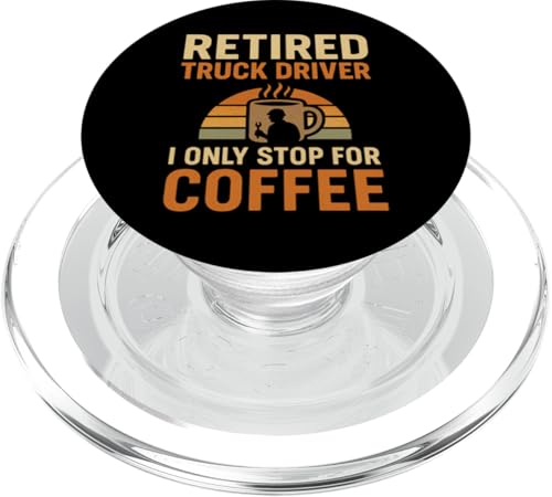 LKW-Fahrer im Ruhestand, Kaffeeliebhaber, Vintage-Stil PopSockets PopGrip für MagSafe von Outdoors Life Camping Fishing Hiking Gear