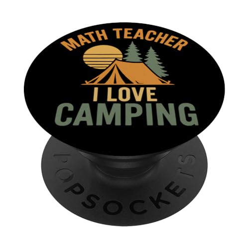 Mathe Lehrer Camping Zelt Retro Style PopSockets Klebender PopGrip Mathe Lehrer Camping Zelt Retro Style PopSockets Klebender PopGrip von Outdoors Life Camping Fishing Hiking Gear