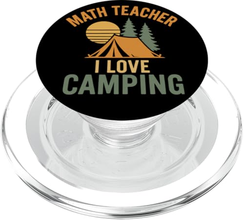 Mathe Lehrer Camping Zelt Retro Style PopSockets PopGrip für MagSafe Mathe Lehrer Camping Zelt Retro Style PopSockets PopGrip für MagSafe von Outdoors Life Camping Fishing Hiking Gear