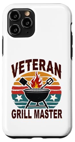 Patriotischer Veteran BBQ Legend Retro Hinterhof Grill Hülle für iPhone 11 Pro von Outdoors Life Camping Fishing Hiking Gear