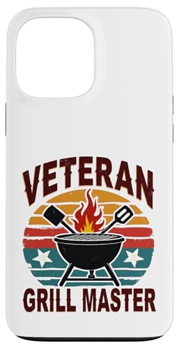 Patriotischer Veteran BBQ Legend Retro Hinterhof Grill Hülle für iPhone 13 Pro Max von Outdoors Life Camping Fishing Hiking Gear