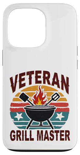 Patriotischer Veteran BBQ Legend Retro Hinterhof Grill Hülle für iPhone 13 Pro von Outdoors Life Camping Fishing Hiking Gear