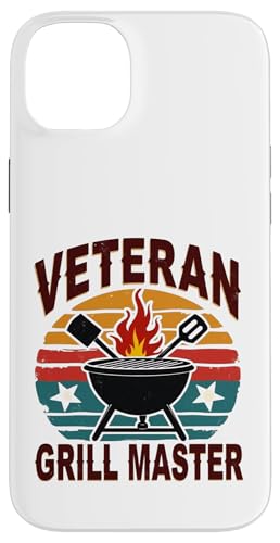 Patriotischer Veteran BBQ Legend Retro Hinterhof Grill Hülle für iPhone 14 Plus von Outdoors Life Camping Fishing Hiking Gear