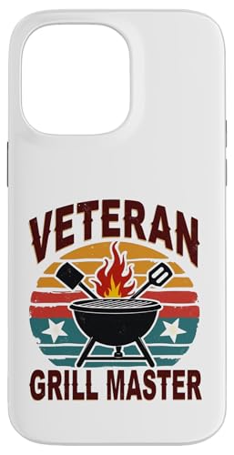 Patriotischer Veteran BBQ Legend Retro Hinterhof Grill Hülle für iPhone 14 Pro Max von Outdoors Life Camping Fishing Hiking Gear