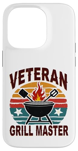 Patriotischer Veteran BBQ Legend Retro Hinterhof Grill Hülle für iPhone 14 Pro von Outdoors Life Camping Fishing Hiking Gear