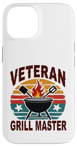 Patriotischer Veteran BBQ Legend Retro Hinterhof Grill Hülle für iPhone 14 von Outdoors Life Camping Fishing Hiking Gear