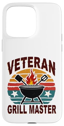 Patriotischer Veteran BBQ Legend Retro Hinterhof Grill Hülle für iPhone 15 Pro Max von Outdoors Life Camping Fishing Hiking Gear