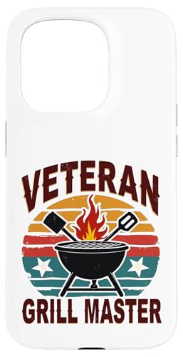 Patriotischer Veteran BBQ Legend Retro Hinterhof Grill Hülle für iPhone 15 Pro von Outdoors Life Camping Fishing Hiking Gear