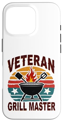 Patriotischer Veteran BBQ Legend Retro Hinterhof Grill Hülle für iPhone 16 Pro von Outdoors Life Camping Fishing Hiking Gear